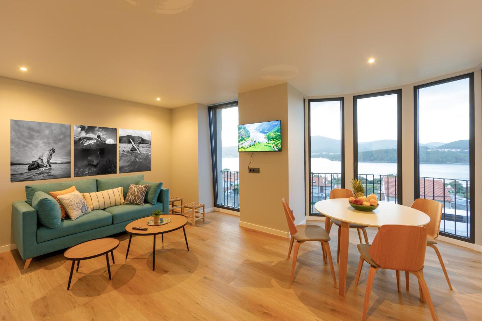 Villa Rosa Apartamentos En Casa Rural Con Vistas Panoramicas A La Ria Noia Eksteriør billede