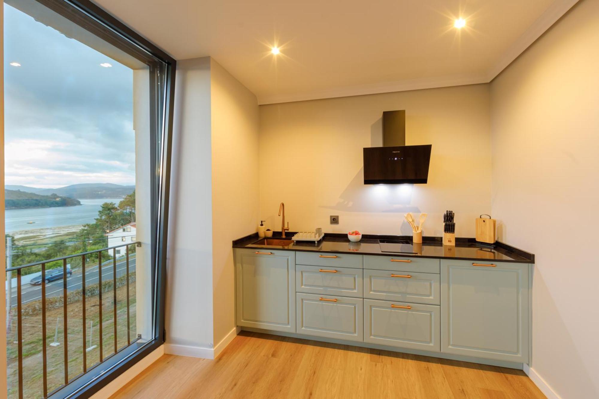 Villa Rosa Apartamentos En Casa Rural Con Vistas Panoramicas A La Ria Noia Eksteriør billede