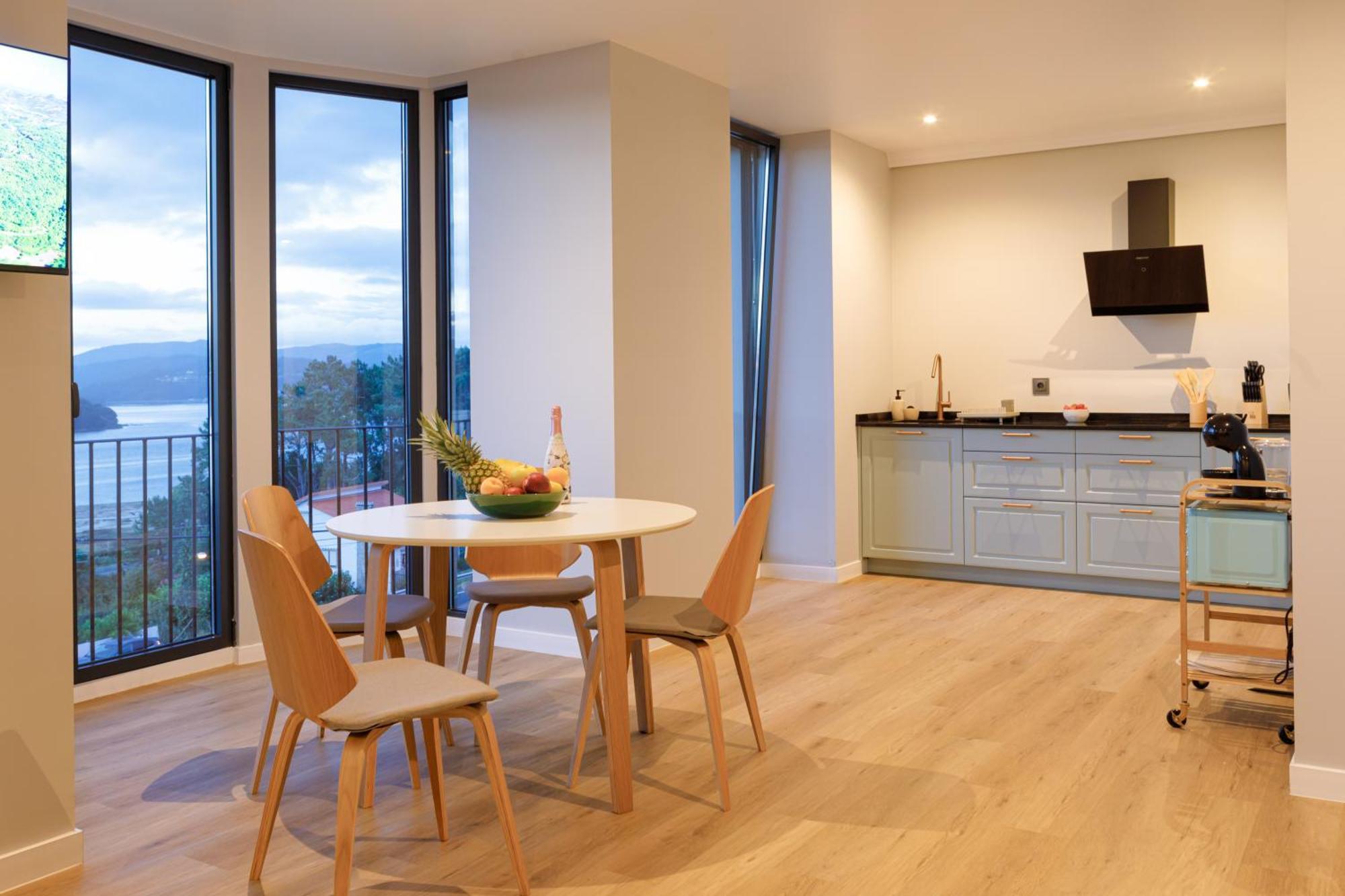Villa Rosa Apartamentos En Casa Rural Con Vistas Panoramicas A La Ria Noia Eksteriør billede