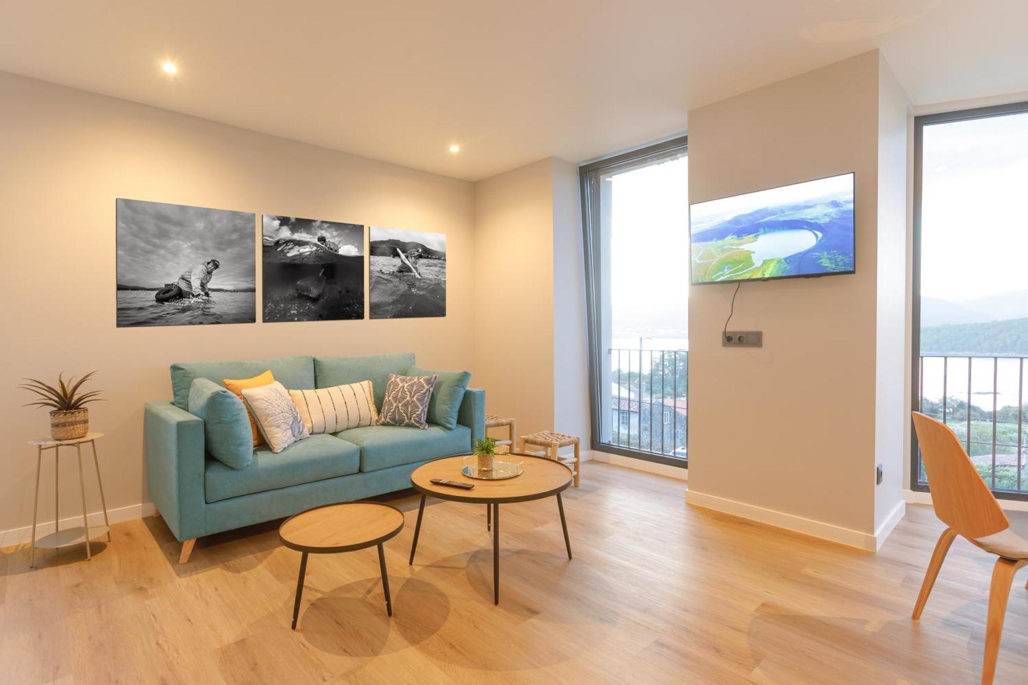 Villa Rosa Apartamentos En Casa Rural Con Vistas Panoramicas A La Ria Noia Eksteriør billede