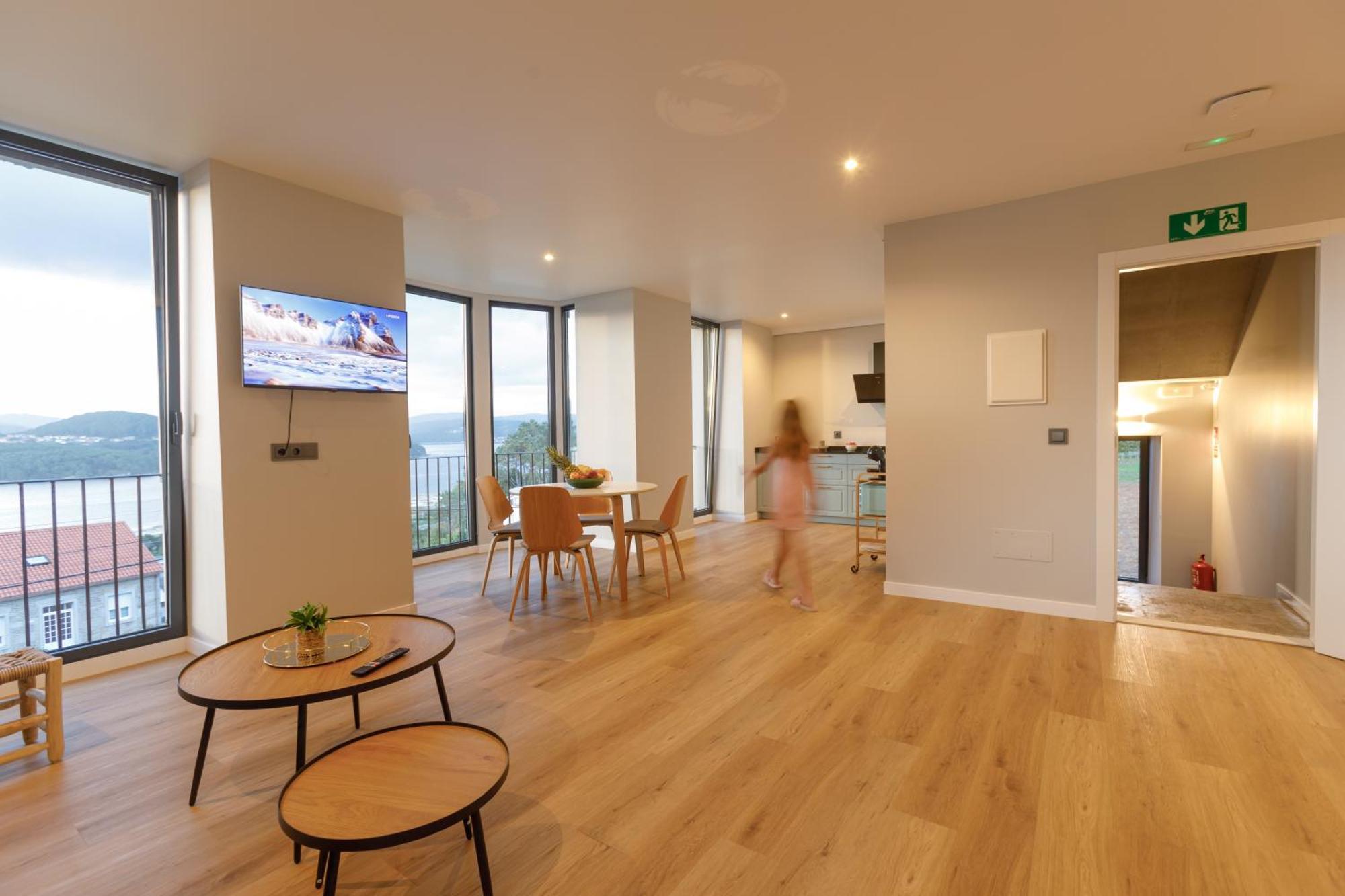Villa Rosa Apartamentos En Casa Rural Con Vistas Panoramicas A La Ria Noia Eksteriør billede