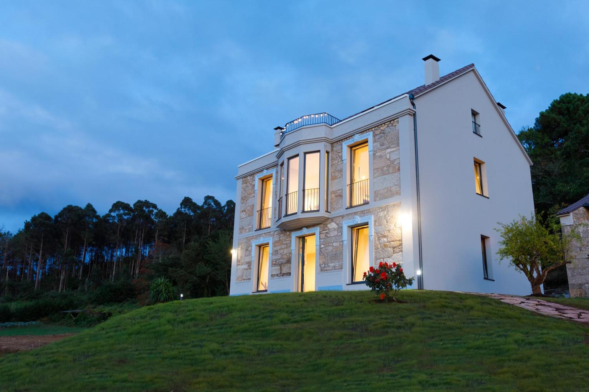 Villa Rosa Apartamentos En Casa Rural Con Vistas Panoramicas A La Ria Noia Eksteriør billede